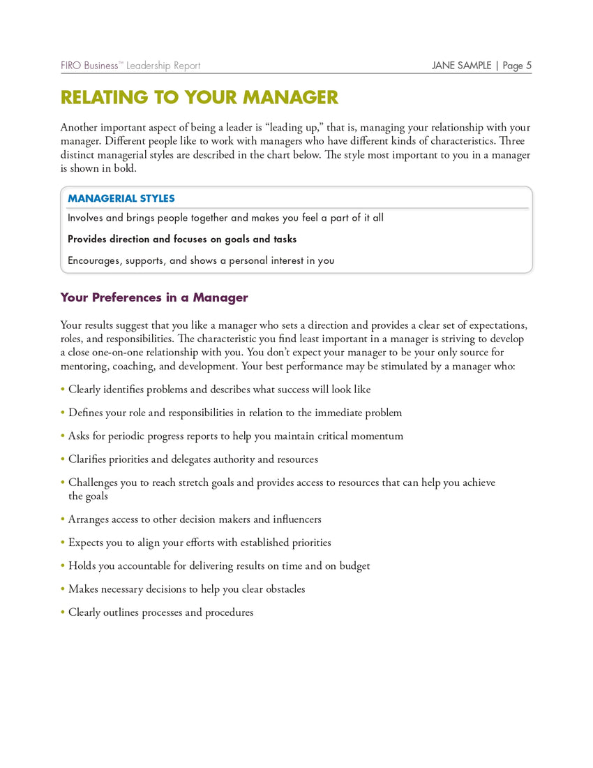 FIRO assessment